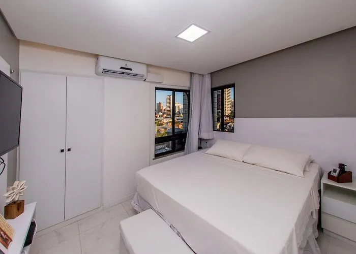 507 Lindo Flat Mobiliado Na Praia De Iracema